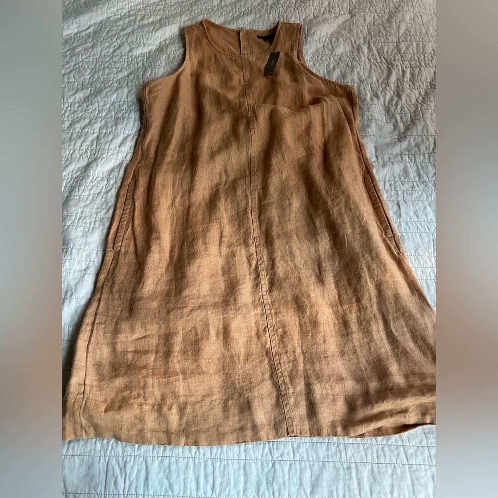 J.Crew LINEN ORANGE SHIFT DRESS